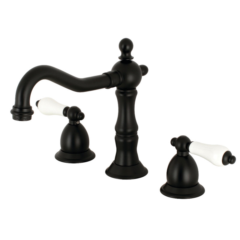 Robinet de salle de bain espacé Kingston, Noir mat