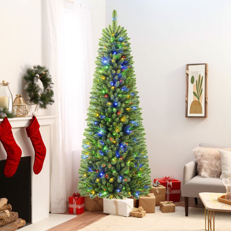 Lighted Artificial Christmas Tree, 4'