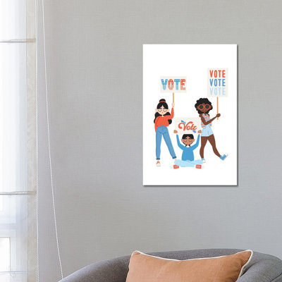 Vote, Vote, Vote by The Beau Studio - Wrapped Canvas Print