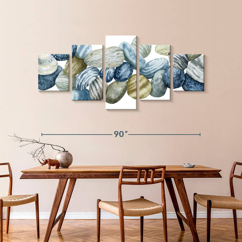 Found Pebbles III, 42" H x 92" W