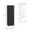Nala Cleaning Cabinet, Double Door, Four Legs, Five Shelves -Black-1784954948