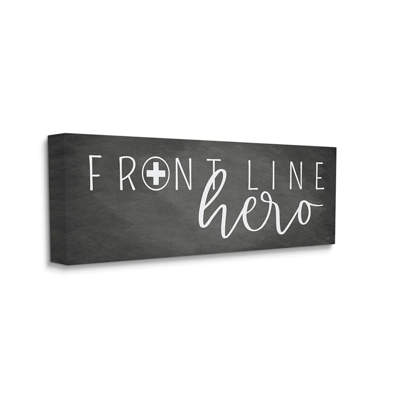 «Front Line Hero Expression», impression d'art graphique, Toile tendue, H 13 po x l 30 po x P 1,5 po
