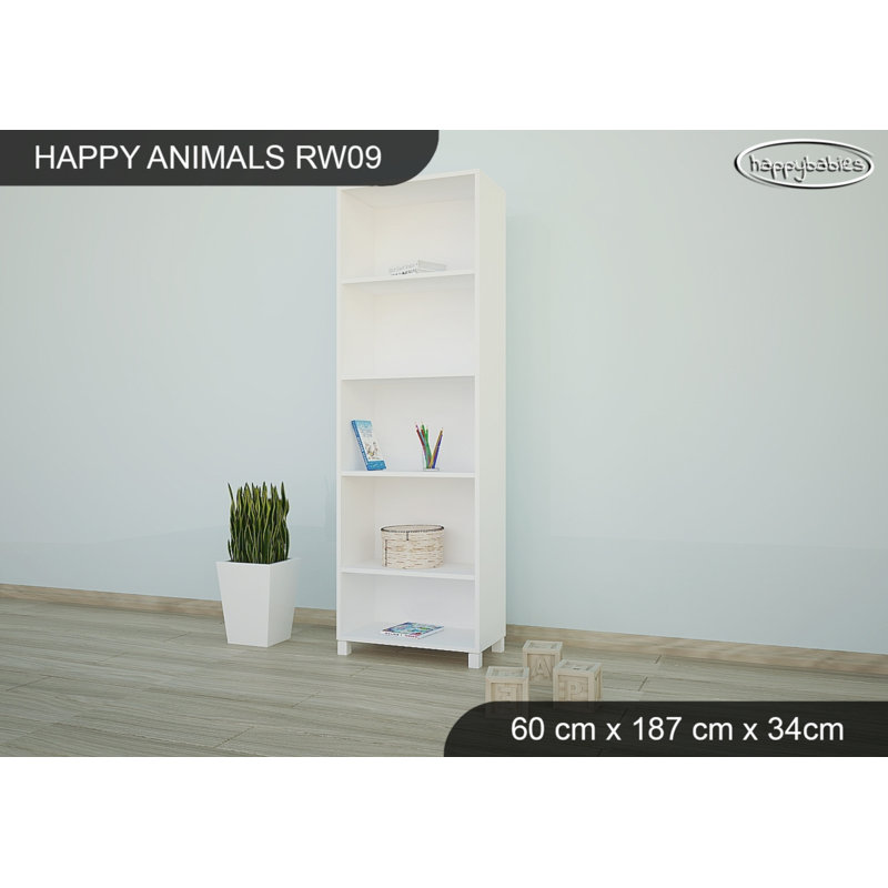 Cube Unit Kids Bookcase, White, 177cm H x 45cm W x 34cm D