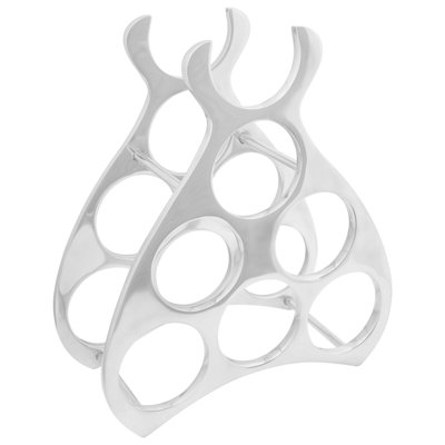 Wine Rack Silver 15.0 X 13.0 X 5.1 In Aluminum by Prep & Savour