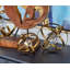 Ensemble de 3 sculptures géométriques en métal-2068576503