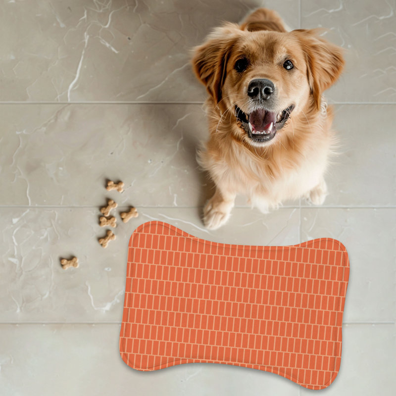Rainbow Retro Vibe - 1 Piece Bone Shape Feeding Mat