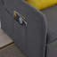 Canapé-lit à accoudoirs carrés de 55,5 po Caterina Structure de base solide, confortable, durable, beau et épais coussin, tendance, pratique-1626827133
