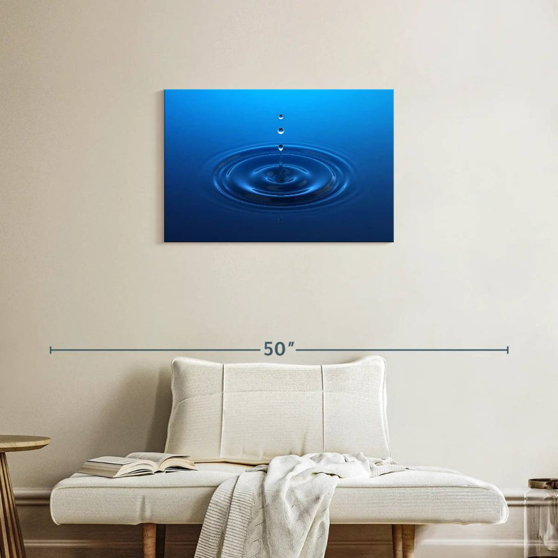 Goutte d'eau bleue Alvord, H 20 po x l 30 po