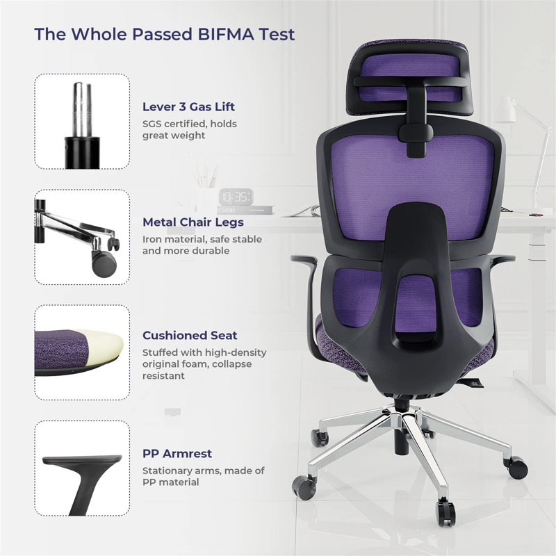 Vencier Office Chair, Purple