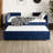 Twin Size Upholstered Daybed With Trundle And 3 Storage Drawers, Chenille Fabric Sofa Bed-1843525012