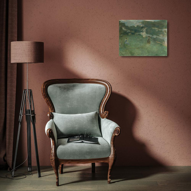 «The Hermit Thrush» par Thomas Wilmer Dewing - Art mural sur toile tendue avec châssis, H 18 po x l 14 po
