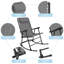 Chaise berçante en métal avec coussins Kantzer-323786346