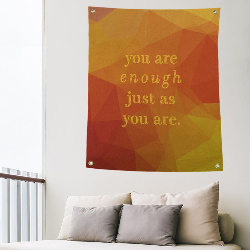 Tapisserie «Polyester You Are Enough» en polyester, H 59 pi x l 50 po, Jaune ambre