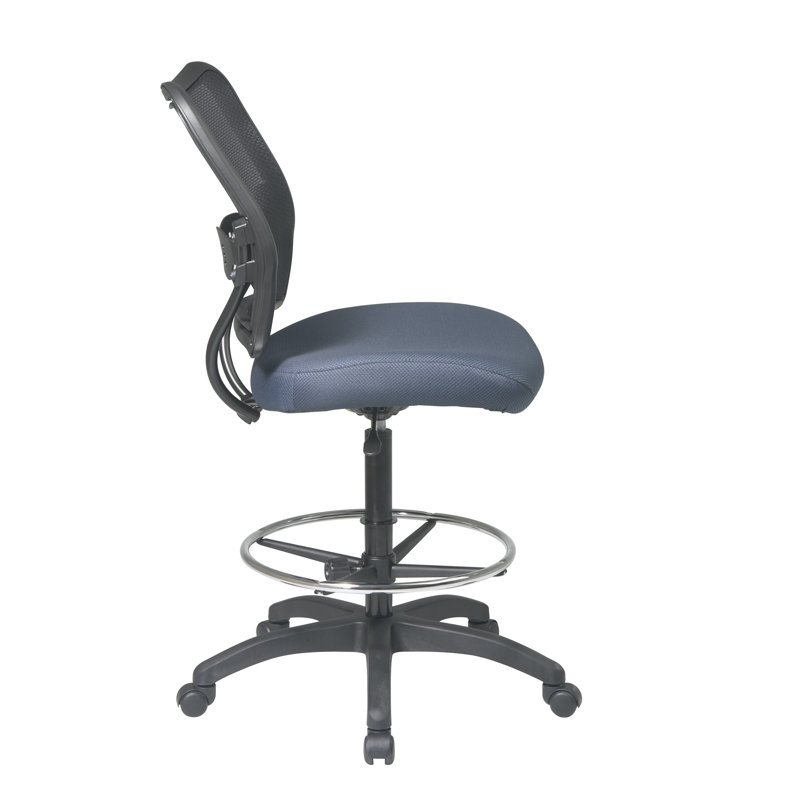 Chaise de dessinateur en maille Pascarella, Losange - galaxie bleue