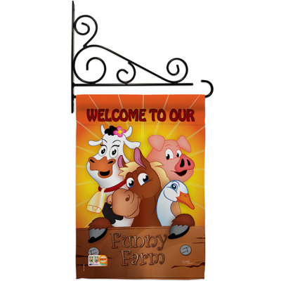 Double Sided 18.5'' H x 13'' W Polyester Flag Set
