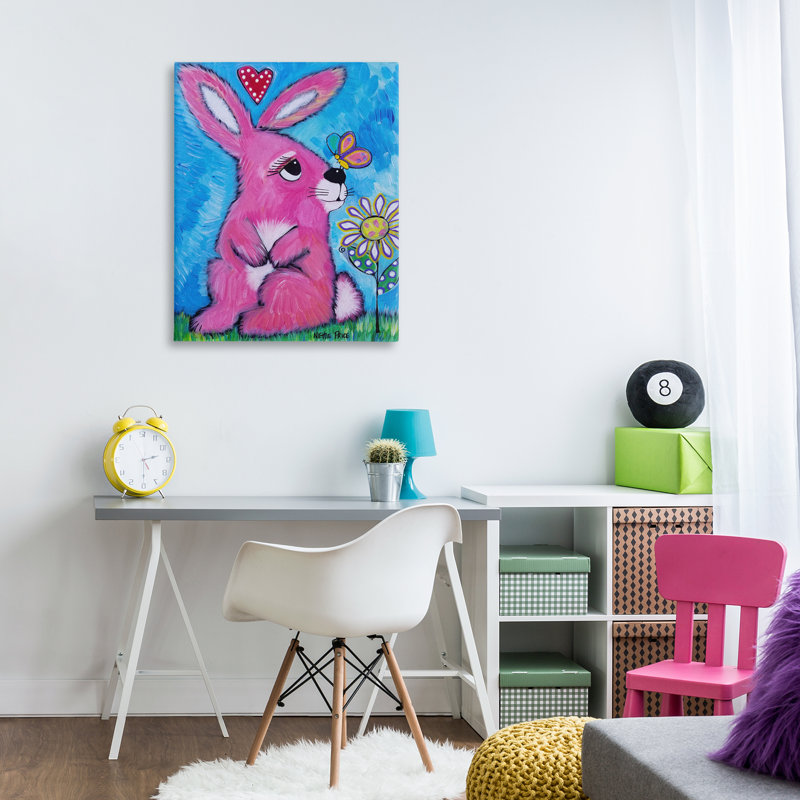 "Bunny in Nature", art mural par Nettie Price, H 40 po x l 30 po