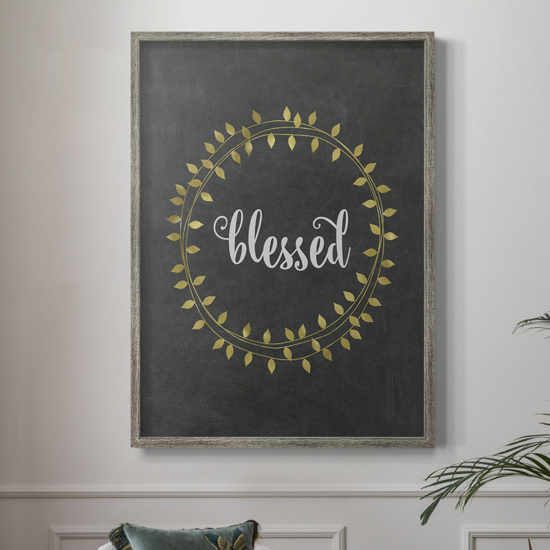 Blessed Framed Print - Solid Wood, 11" H x 9" W