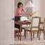 Chaises de salle à manger rembourrées en similicuir blanc (ensemble de 6)-1294883692