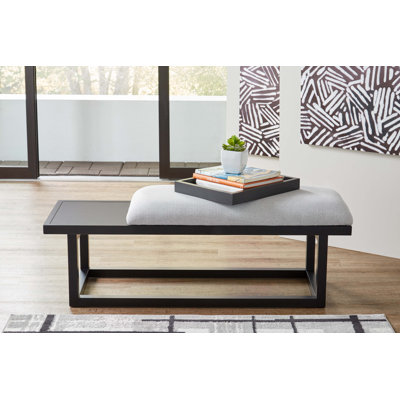 Upholstered Bench with Removable Tray