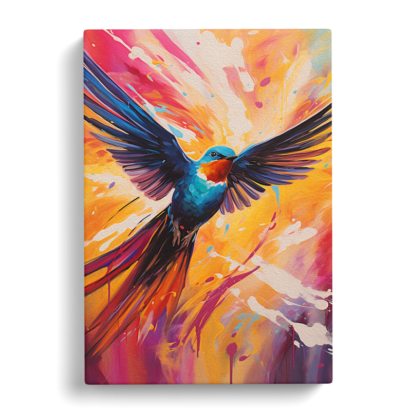 Swallow Colour Field No.2 - Wrapped Canvas, 60cm H x 40cm W x 3cm D