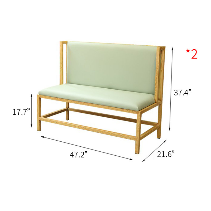 Banc rembourré en similicuir Cafe Light