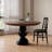 Black Brown Round Solid Wood Dining table-1237455447