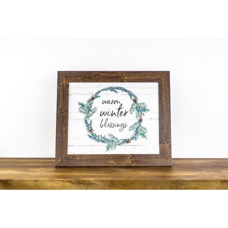 «Warm Winter Blessings Winter», art encadré