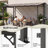 12x6 Ft Hardtop Grill Gazebo, Outdoor Sloping Pc Roof Bbq Patio Metal Gazebo With Shelves And Hooks
