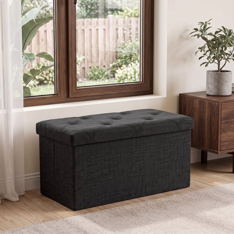 Banc rembourré avec rangement, repose-pieds, banc de bout de lit, commode de rangement pour le salon, la chambre à coucher