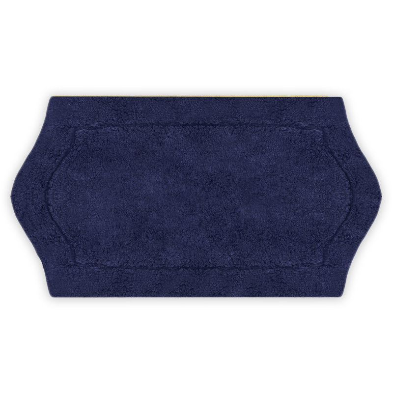 Tapis pour salle de bain Morissette, L 17 po x L 24 po, Marine