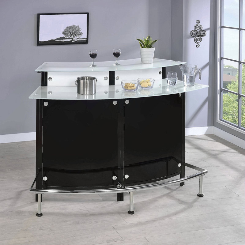 Armoire à vin avec bar courbé
