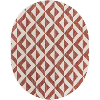 Outdoor Destiny Area Rug Red Color