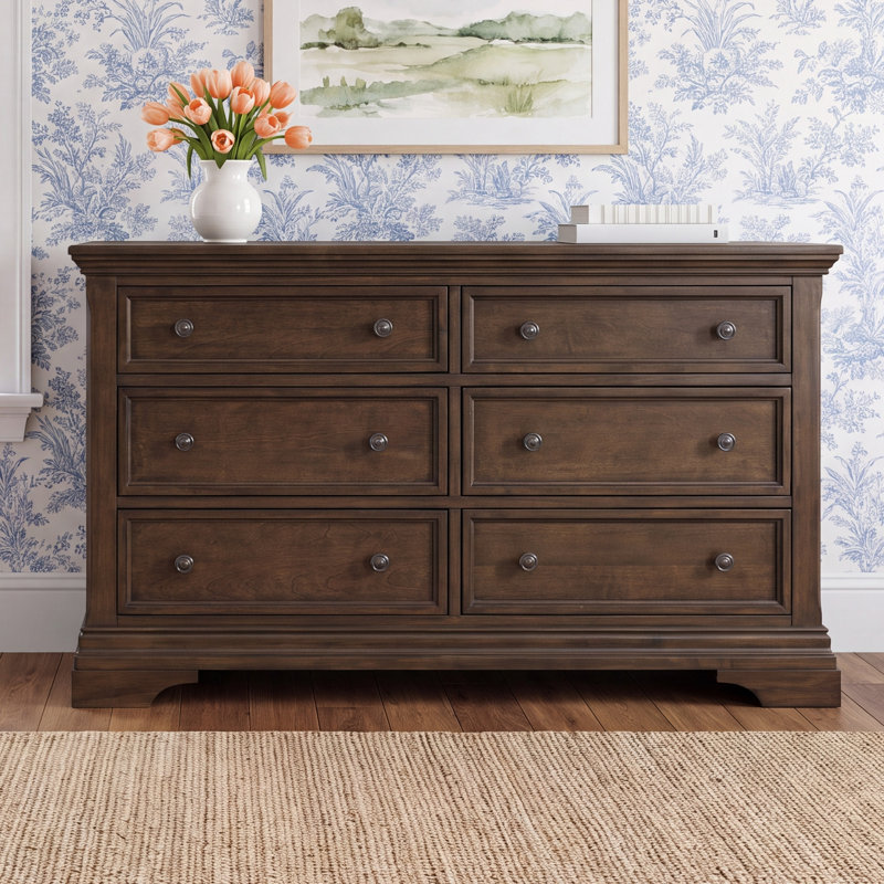Shayla Kids 6 - Drawer Dresser, Rosewood