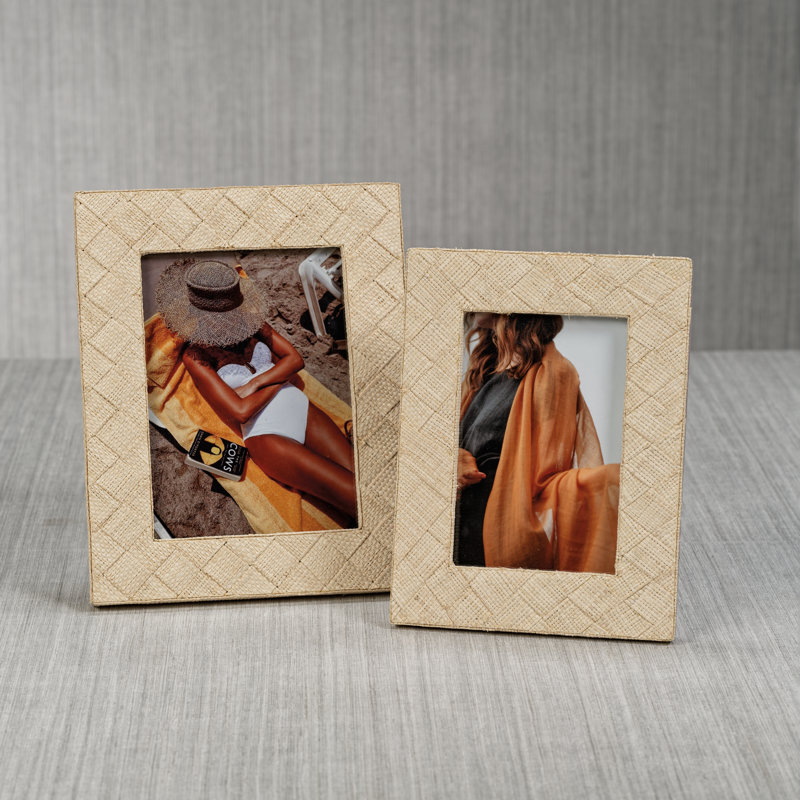 Trakelia Natural Raffia Picture Frame, 5" W x 7" H