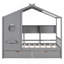 Lit simple en bois avec 2 tiroirs, lit pour enfant avec tablette de rangement, gris-115900854