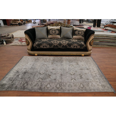 Handmade Transitional Oushak Indian Area Rug 5x8