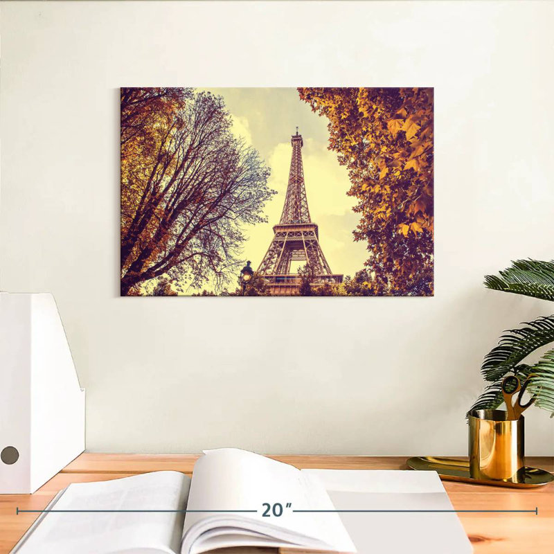 Ravi Eiffel Tower During Autumn, 8" H x 12" W