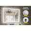 Miroir de salle de bain à DEL sans cadre 20 po x 28 po, miroir intelligent-2082708264