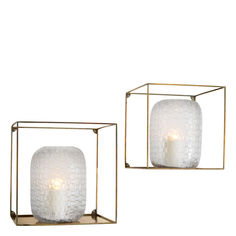Deco Lantern, 17.72" H x 17.72" W x 17.72" D