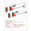 Bar Clamps for Woodworking, 91.4 cm Parallel Clamp Set, F-Clamp with 680 kg Load Limit, Even Pressure, High-strength Plastic and Carbon Steel, for Woodworking Metal Working, Orange