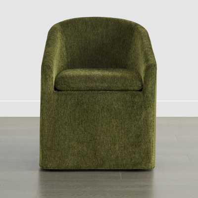 Chaise rembourrée avec housse lavable et roulettes