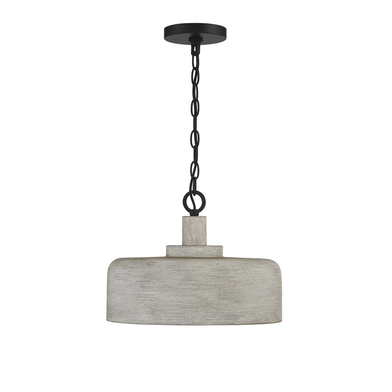 Luminaire suspendu en dome à 1 lumière, Gris patiné