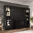 Murphy Platform Bed With Side Cabinets, Drawers And Led-885708779