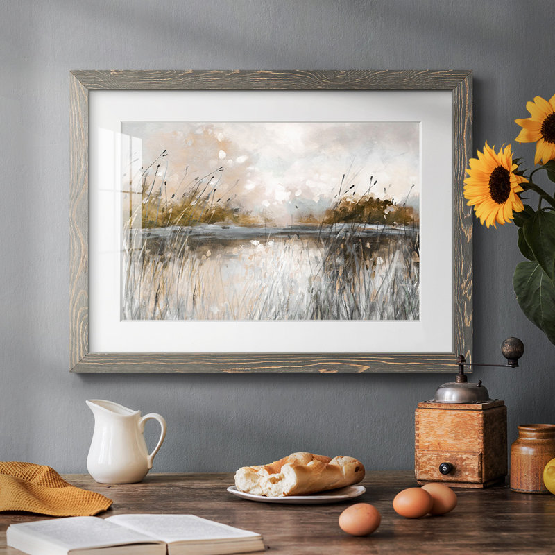 Vue sur le lac Honeybloom, H 14 po x l 20 po, Gris