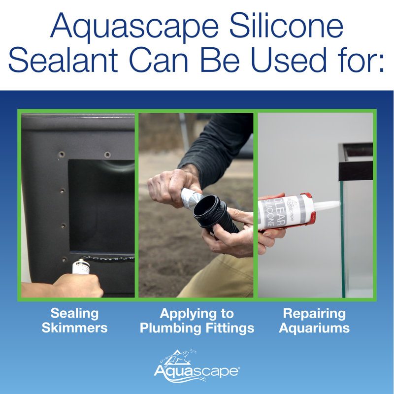 Black Silicone and Rubber Sealant for Water Features, 4.7oz