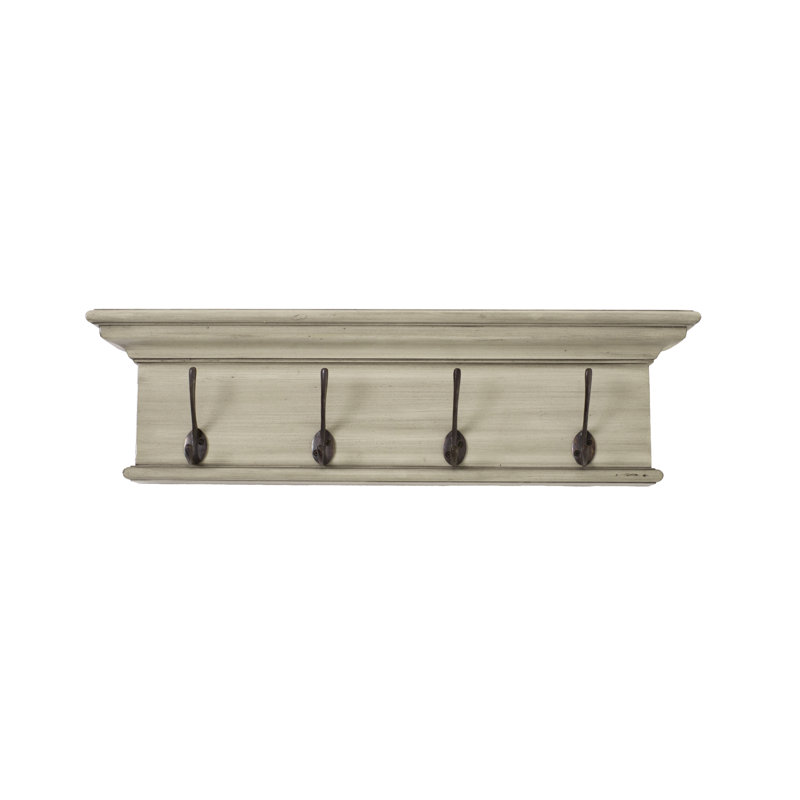 Portemanteaux mural 28 po, Blanc rustique