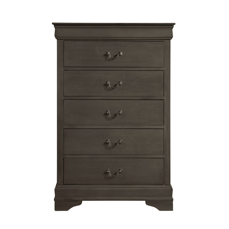 Waynesburg 31.5'' W 5 - Drawer Chest, Stained Gray