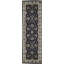 Hand-Knotted High-Quality Black and Ivory Runner