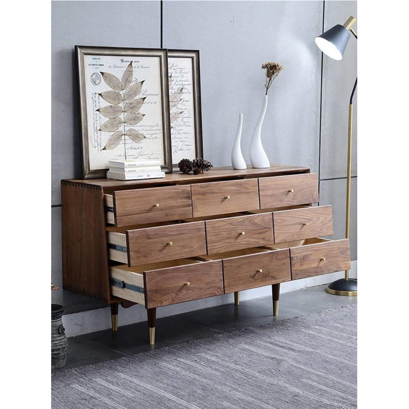 Armoire d'appoint en bois massif Light Luxury Creative, H 33,46 po x l 59,06 po x P 15,75 po