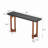 Narrow Console Table, Multi-Purpose Sofa Table for Placement Behind Couches, Rustic Style Accent Table, Sturdy Wood Construction Table with Artistic Base